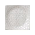 【市蔵】白手引き7.5寸正角皿 【市蔵】White Hand-drawn 23cm Square Plate