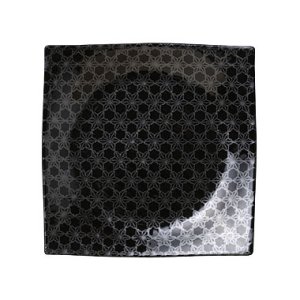 画像1: 【市蔵】黒手引き7.5寸正角皿 【市蔵】Black Hand-drawn 23cm Square Plate