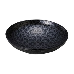 画像1: 【市蔵】黒メタ9.5寸鉢 【市蔵】Black Meta 28.5cm Bowl