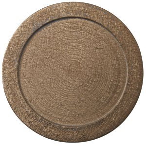 画像1: 【メインプレートコレクション】フラットリムプレート（大）　ゴールド 【Main Plate Collection】Flat Rim Plate Large Gold