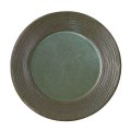 【メインプレートコレクション】櫛目深緑プレート 【Main Plate Collection】Comb Pattern Deep Green Plate
