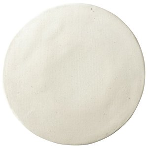 画像1: 【BON】丸型陶板　くし目　白 【BON】Round Ceramic Plate Comb Pattern White