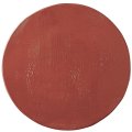 【BON】丸型陶板　くし目　赤 【BON】Round Ceramic Plate Comb Pattern Red