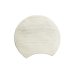 画像1: 【BON】月型陶板　カヤ目（小）　白</br>【BON】Moon Shaped Ceramic Plate Kaya Pattern Small White (1)