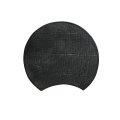 【BON】月型陶板　カヤ目　小　黒 【BON】Moon Shaped Ceramic Plate Kaya Pattern Small Black