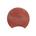 【BON】月型陶板　カヤ目　小　赤 【BON】Moon Shaped Ceramic Plate Kaya Pattern Small Red