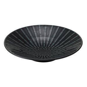 画像1: 【GEKKO -月光-】9.5寸浅鉢　黒 【GEKKO -月光-】30cm Shallow Bowl Black