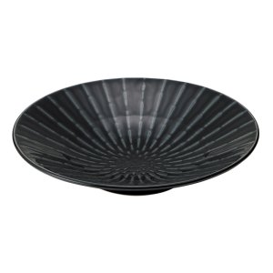 画像1: 【GEKKO -月光-】9.5寸浅鉢　黒 【GEKKO -月光-】28.5cm Shallow Bowl Black