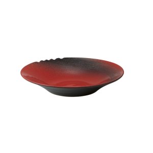 画像1: 【MUSASHI】丸皿（中）　赤 【MUSASHI】Round Plate Medium Red