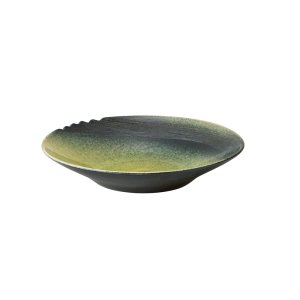 画像1: 【MUSASHI】丸皿（中）　黄緑 【MUSASHI】Round Plate Medium Yellow-green