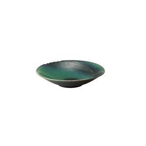 画像1: 【MUSASHI】丸皿（小）　青緑 【MUSASHI】Round Plate Small Blue-green