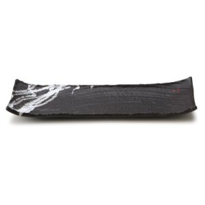 画像1: 【TENGU】長角皿（大）　黒 【TENGU】Rectangle Long Plate Large Black