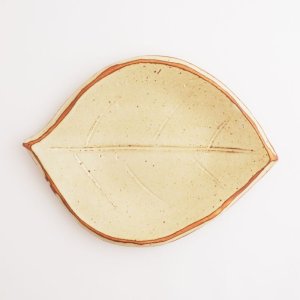 画像4: 【ta・ta・la　このは】柿の葉　白マット 【ta・ta・la　KONOHA】Persimmon Leaf Plate Matt White