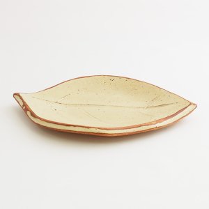 画像3: 【ta・ta・la　このは】柿の葉　白マット 【ta・ta・la　KONOHA】Persimmon Leaf Plate Matt White