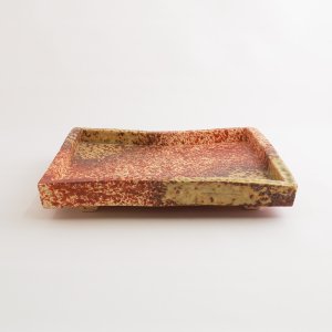 画像3: 【ta・ta・la　ZEN】正角（小）　赤吹き 【ta・ta・la　ZEN】Small Square Plate Red