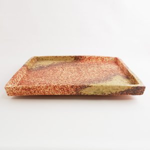 画像3: 【ta・ta・la　ZEN】正角（大）　赤吹き 【ta・ta・la　ZEN】Large Square Plate Red