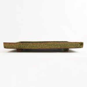 画像2: 【ta・ta・la　ZEN】正角（大）　織部 【ta・ta・la　ZEN】Large Square Plate Oribe