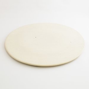 画像3: 【BON】丸型陶板　くし目　白 【BON】Round Ceramic Plate Comb Pattern White