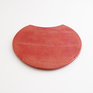 画像6: 廃番：【BON】月型陶板　カヤ目（小）　赤