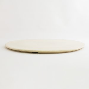 画像2: 【BON】丸型陶板　くし目　白 【BON】Round Ceramic Plate Comb Pattern White