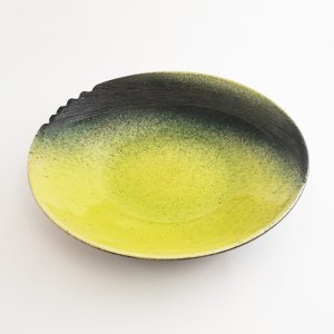 画像3: 【MUSASHI】丸皿（中）　黄緑 【MUSASHI】Round Plate Medium Yellow-green