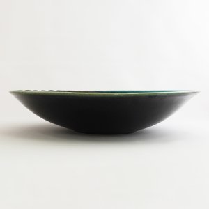 画像2: 【MUSASHI】丸皿（大）　青緑 【MUSASHI】Round Plate Large Blue-green