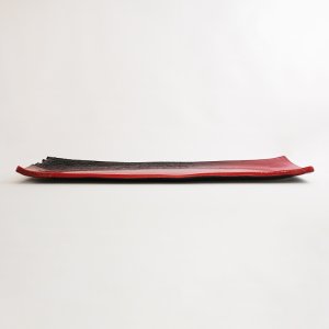 画像2: 【MUSASHI】角皿（大）　赤 【MUSASHI】Rectangle Plate Large Red