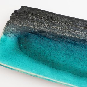 画像4: 【MUSASHI】角皿（小）　青緑 【MUSASHI】Square Plate Small Blue-green