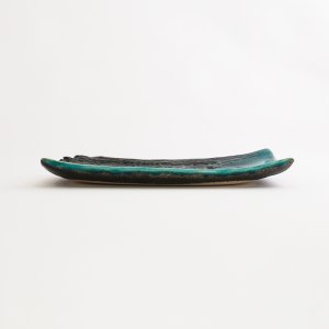 画像2: 【MUSASHI】角皿（小）　青緑 【MUSASHI】Square Plate Small Blue-green