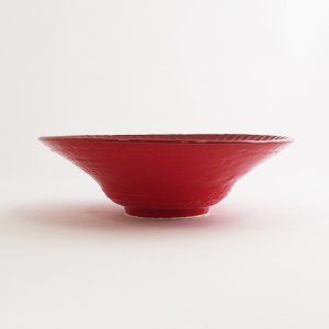 画像2: 【HA-RE】リム丸皿　赤 【HA-RE】Round Rim Plate Red