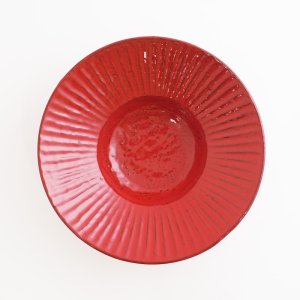 画像4: 【HA-RE】リム丸皿　赤 【HA-RE】Round Rim Plate Red