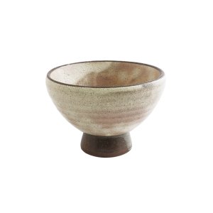 画像1: 【円】荒粉引13cm高台丼
