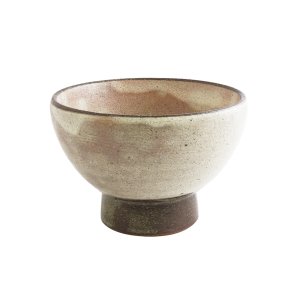 画像1: 【円】荒粉引15cm高台丼