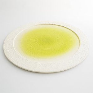 画像3: 【メインプレートコレクション】フラットリムプレート（大）　緑 【Main Plate Collection】Flat Rim Plate Large Green