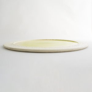画像2: 【メインプレートコレクション】フラットリムプレート（大）　緑 【Main Plate Collection】Flat Rim Plate Large Green