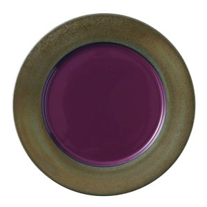 画像1: 【HAGANE -鋼-】32.5cmリムプレート　紫 【HAGANE -鋼-】32.5cm Rim Plate Purple