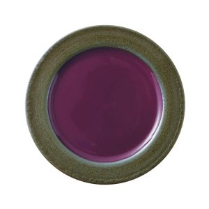 画像1: 廃番：【HAGANE -鋼-】28cmリムプレート　紫