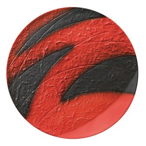 画像1: 【REKKA -烈火-】丸皿（大）　赤黒 【REKKA -烈火-】Round Plate Large Red & Black