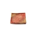 【ta・ta・la　ZEN】正角（小）　赤吹き 【ta・ta・la　ZEN】Small Square Plate Red