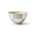 【飯碗コレクション】銀彩市松飯碗（大） 【Rice Bowl Collection】Gindami Ichimatsu Rice Bowl Large