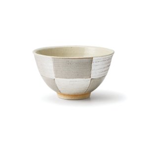 画像1: 【飯碗コレクション】銀彩市松飯碗（大） 【Rice Bowl Collection】Gindami Ichimatsu Rice Bowl Large