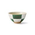 【飯碗コレクション】織部市松飯碗（小） 【Rice Bowl Collection】Deep Green Ichimatsu Rice Bowl Small