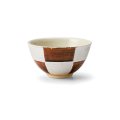 【飯碗コレクション】アメ市松飯碗（小） 【Rice Bowl Collection】Amber Ichimatsu Rice Bowl Small