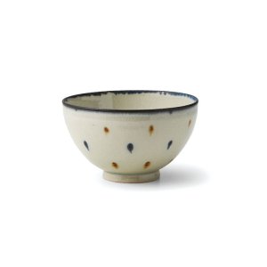 画像1: 【飯碗コレクション】あられ飯碗（大） 【Rice Bowl Collection】Small Dots Rice Bowl Large