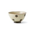 【飯碗コレクション】白黒水玉飯碗（小） 【Rice Bowl Collection】White-Black Dots Rice Bowl Small