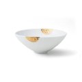 【飯碗コレクション】白磁平飯碗　金 【Rice Bowl Collection】Hakuji Flat Rice Bowl Gold