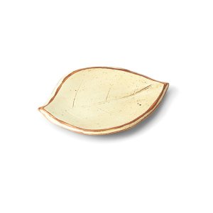 画像1: 【ta・ta・la　このは】柿の葉　白マット 【ta・ta・la　KONOHA】Persimmon Leaf Plate Matt White