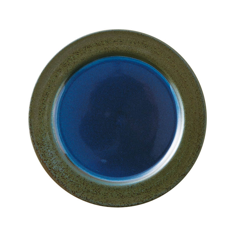 【HAGANE -鋼-】28cmリムプレート 紺【HAGANE -鋼-】28cm Rim Plate Navy Blue - とうしょう窯