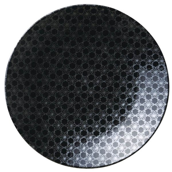 画像1: 【市蔵】黒丸尺皿 【市蔵】Black Round 30cm Plate (1)