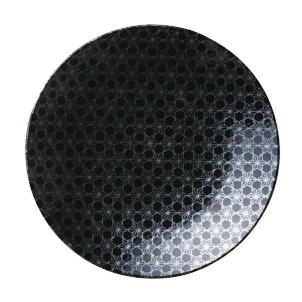 画像1: 【市蔵】黒丸9寸皿 【市蔵】Black Round 27cm Plate (1)